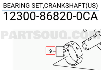 Suzuki 12300868200CA BEARING SET,CRANKSHAFT(US)