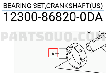 Suzuki 12300868200DA BEARING SET,CRANKSHAFT(US)