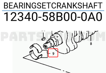 Suzuki 1234058B000A0 BEARINGSETCRANKSHAFT