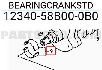 Suzuki 1234058B000B0 BEARINGCRANKSTD