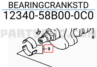 Suzuki 1234058B000C0 BEARINGCRANKSTD