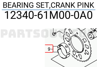 Suzuki 1234061M000A0 BEARING SET,CRANK PINK