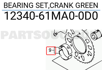 Suzuki 1234061MA00D0 BEARING SET,CRANK GREEN