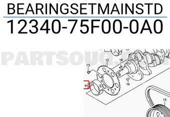 Suzuki 1234075F000A0 BEARINGSETMAINSTD