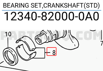 Suzuki 12340820000A0 BEARING SET,CRANKSHAFT(STD)