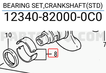 Suzuki 12340820000C0 BEARING SET,CRANKSHAFT(STD)