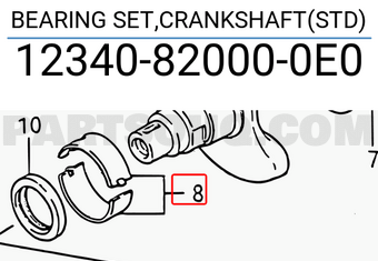 Suzuki 12340820000E0 BEARING SET,CRANKSHAFT(STD)