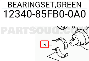 Suzuki 1234085FB00A0 BEARINGSET,GREEN