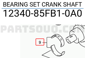 Suzuki 1234085FB10A0 BEARING SET CRANK SHAFT
