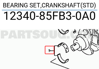 Suzuki 1234085FB30A0 BEARING SET,CRANKSHAFT(STD)
