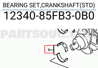 Suzuki 1234085FB30B0 BEARING SET,CRANKSHAFT(STD)