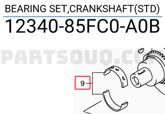 Suzuki 1234085FC0A0B BEARING SET,CRANKSHAFT(STD)