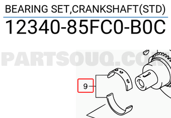 Suzuki 1234085FC0B0C BEARING SET,CRANKSHAFT(STD)