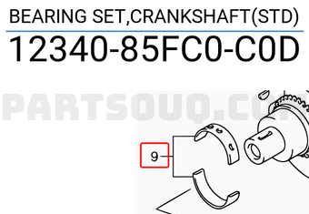 Suzuki 1234085FC0C0D BEARING SET,CRANKSHAFT(STD)
