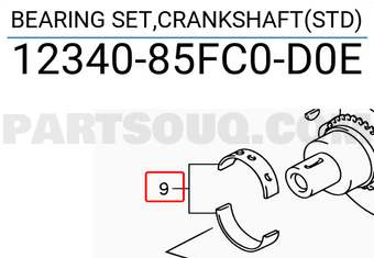 Suzuki 1234085FC0D0E BEARING SET,CRANKSHAFT(STD)