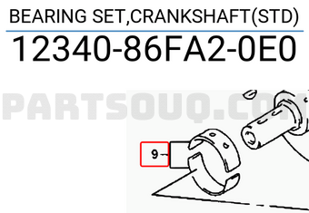 Suzuki 1234086FA20E0 BEARING SET,CRANKSHAFT(STD)