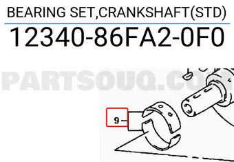 Suzuki 1234086FA20F0 BEARING SET,CRANKSHAFT(STD)