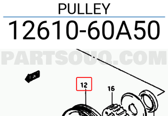 Suzuki 1261060A50 PULLEY