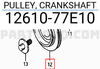Suzuki 1261077E10 PULLEY, CRANKSHAFT