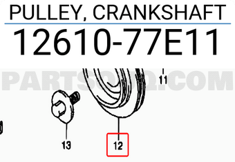 Suzuki 1261077E11 PULLEY, CRANKSHAFT