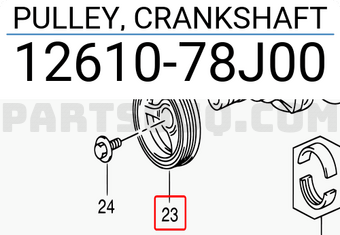 Suzuki 1261078J00 PULLEY, CRANKSHAFT
