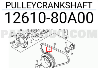 Suzuki 1261080A00 PULLEYCRANKSHAFT