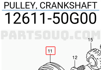 Suzuki 1261150G00 PULLEY, CRANKSHAFT