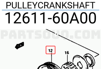 Suzuki 1261160A00 PULLEYCRANKSHAFT
