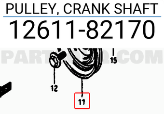 Suzuki 1261182170 PULLEY, CRANK SHAFT