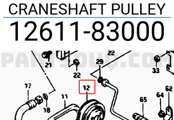 Suzuki 1261183000 CRANESHAFT PULLEY