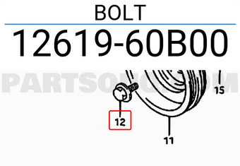 Suzuki 1261960B00 BOLT