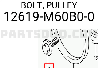 Suzuki 12619M60B00 BOLT, PULLEY