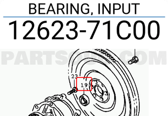 Suzuki 1262371C00 BEARING, INPUT