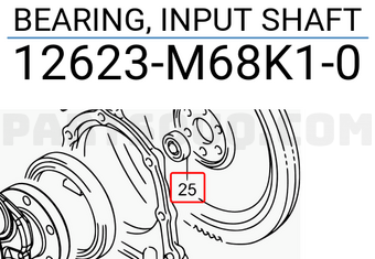 Suzuki 12623M68K10 BEARING, INPUT SHAFT