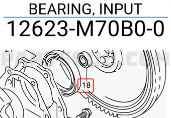 Suzuki 12623M70B00 BEARING, INPUT