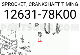 Suzuki 1263178K00 SPROCKET, CRANKSHAFT TIMING