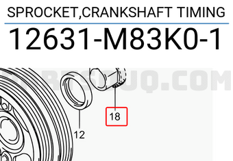 Suzuki 12631M83K01 SPROCKET,CRANKSHAFT TIMING