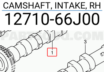 Suzuki 1271066J00 CAMSHAFT, INTAKE, RH