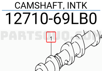Suzuki 1271069LB0 CAMSHAFT, INTK