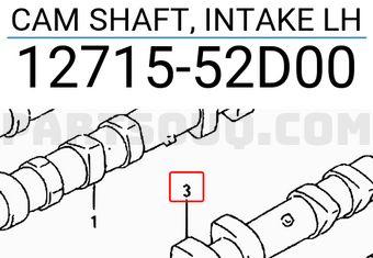 Suzuki 1271552D00 CAM SHAFT, INTAKE LH