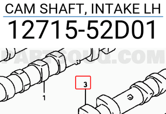 Suzuki 1271552D01 CAM SHAFT, INTAKE LH