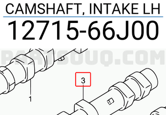 Suzuki 1271566J00 CAMSHAFT, INTAKE LH
