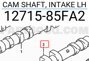 Suzuki 1271585FA2 CAM SHAFT, INTAKE LH