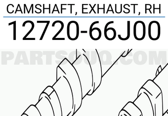Suzuki 1272066J00 CAMSHAFT, EXHAUST, RH