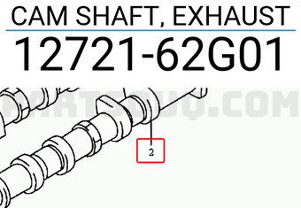 Suzuki 1272162G01 CAM SHAFT, EXHAUST
