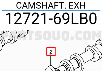 Suzuki 1272169LB0 CAMSHAFT, EXH