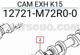 Suzuki 12721M72R00 CAM EXH K15