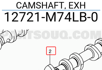 Suzuki 12721M74LB0 CAMSHAFT, EXH