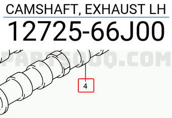 Suzuki 1272566J00 CAMSHAFT, EXHAUST LH