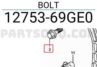 Suzuki 1275369GE0 BOLT